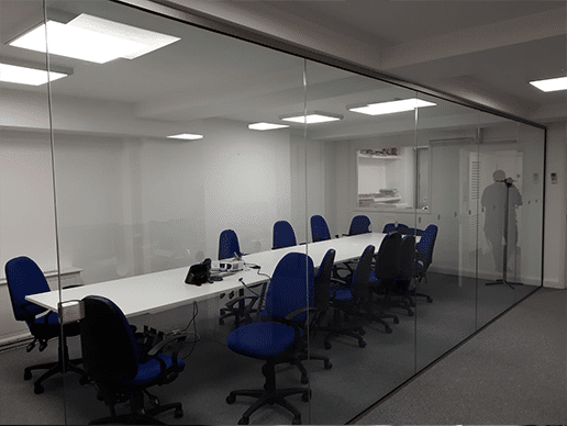 Glass Partition for Commercial Spaces